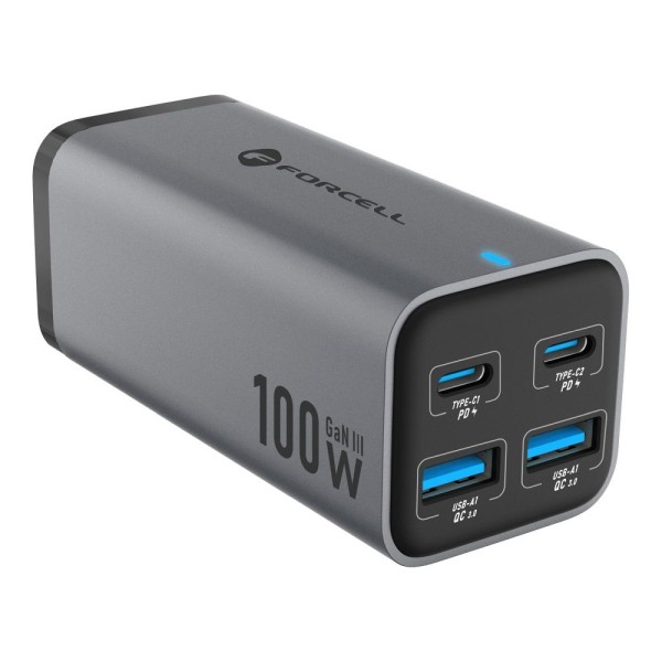 FORCELL F-ENERGY Chargeur de bureau multi-ports 2 x USB-C + 2 x USB-A 100W