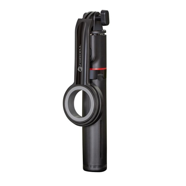 FORCELL F-GRIP S100M Trépied / Perche à selfie noire 1m compatible MagSafe avec télécommande sans fil