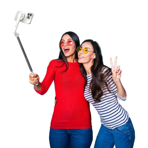 FORCELL F-GRIP S100M Trépied / Perche à selfie noire 1m compatible MagSafe avec télécommande sans fil