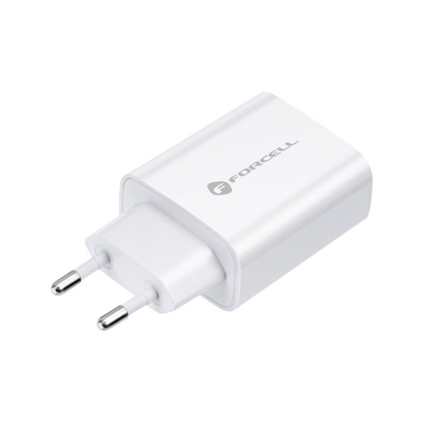 FORCELL F-ENERGY Chargeur secteur 20W USB-C + câble USB-C vers Lightning 1,2m