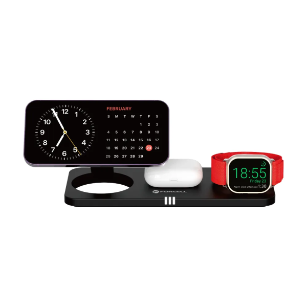 FORCELL F-Energy Station de charge à induction 3-en-1 compatible MagSafe 20.5 W avec câble USB-C vers USB-C