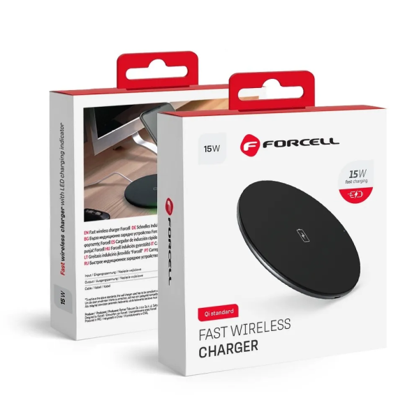 FORCELL F-ENERGY Chargeur rapide à induction 15W avec câble USB-C vers USB-A
