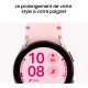 SAMSUNG Galaxy Watch FE Or (Bracelet Silicone Rose) - Neuf