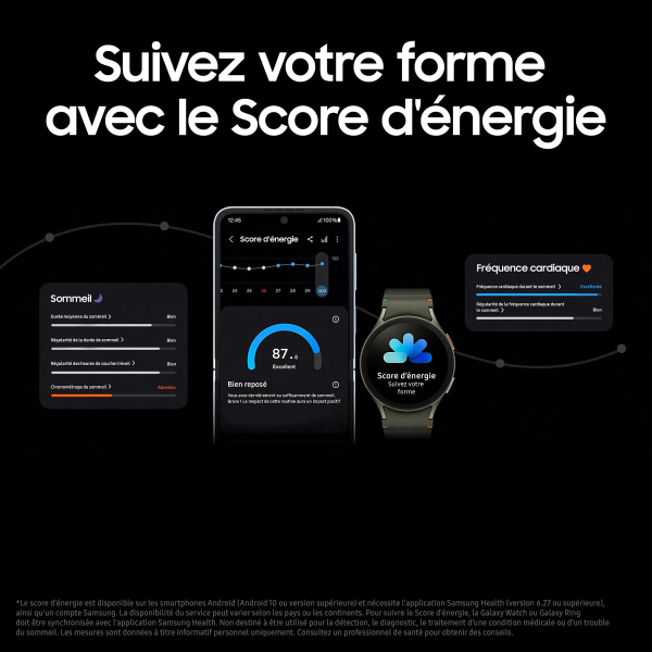 SAMSUNG Galaxy Watch 7 (Bracelet En Silicone) - Neuf