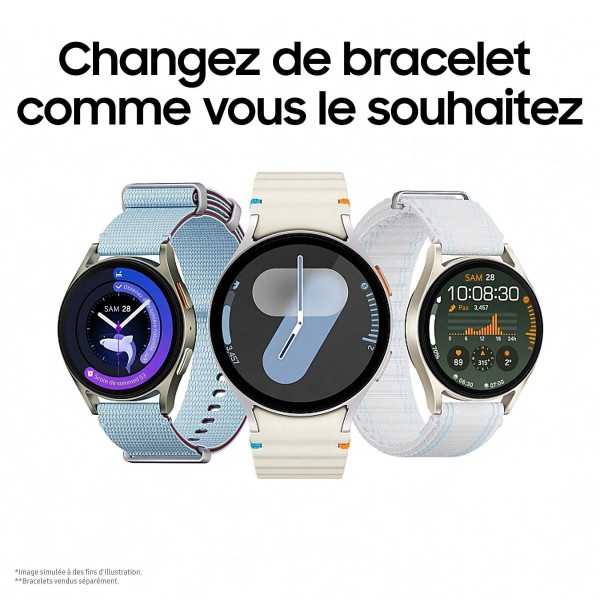 SAMSUNG Galaxy Watch 7 (Bracelet En Silicone) - Neuf