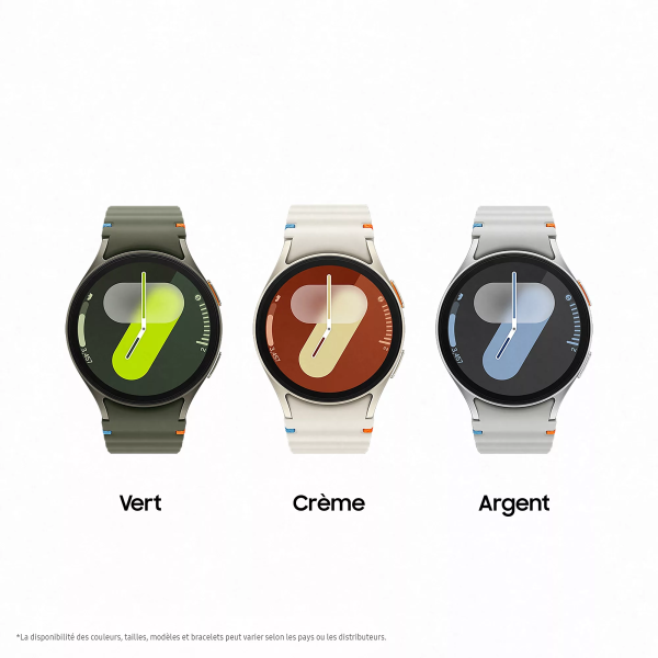 SAMSUNG Galaxy Watch 7 44mm Argent (Bracelet En Silicone Argentées) - Neuf