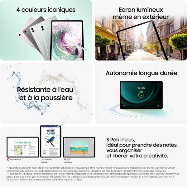 SAMSUNG Galaxy Tab S9 FE+ - Neuf
